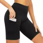 COTOP Short de Sport pour Femmes, Short de Yoga Taille Haute avec 2 Poches Latérales