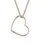 Elli Collier Pendentif Coeur en Argent Sterling 925 Filigrane