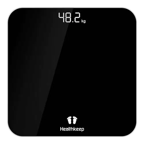 Healthkeep Balance Pese Personne Électronique, Pese Personnes de Haute Précision avec Affichage par LED