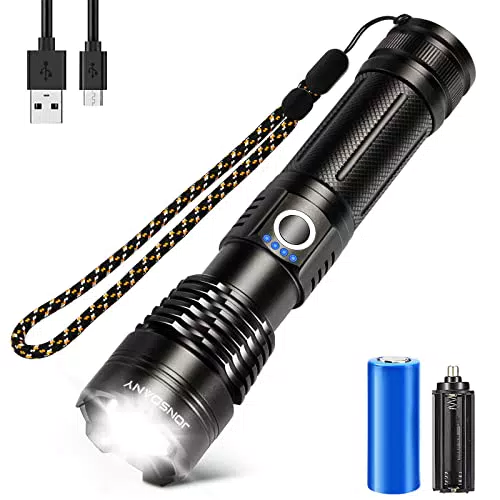 JONSDANY Lampe Torche LED 15000 Lumens, Lampe de Poche Rechargeable