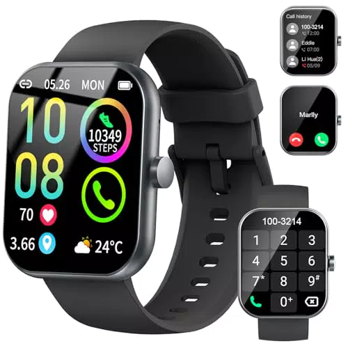 Jugeman Montre Connectée Homme Femme avec Appel Bluetooth