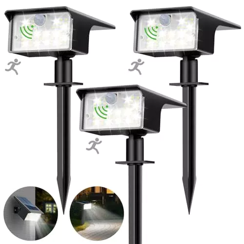 Lot de 3 Lampe Solaire Exterieur Detecteur de Mouvement