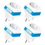 Meross Prise Connectée Mini, Lot de 4 Prise WiFi Compatible avec HomeKit