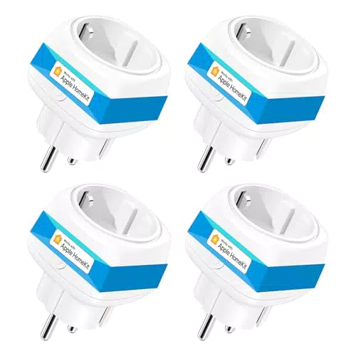 Meross Prise Connectée Mini, Lot de 4 Prise WiFi Compatible avec HomeKit