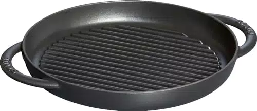 Staub Fonte 1203023 Pur Gril Rond 26 cm Noir Mat