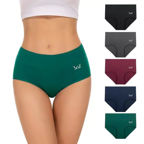 TANSTC Culotte Femme Coton Taille Haute - Sous-vêtement Doux et Confortable