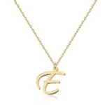 UMAGICBOX Collier élégant lettre initiale E en Plaqué Or 18K pour Femmes - Cadeau d'anniversaire parfait