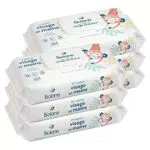 BIOLANE - Lingettes bébé visage et mains - Lot de 6 paquets - 384Lingettes - Nettoie et protège - Toilette - Hyppoallergénique - Peaux Sensibles - 97% d'ingrédients naturels - Fabriqué en France
