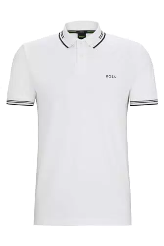BOSS Polo Slim Fit Paul en Coton Stretch avec Logo pour Hommes