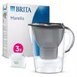 BRITA Carafe Filtrante Marella - 3 Cartouches MAXTRA PRO, Réduction de PFAS et Chlore