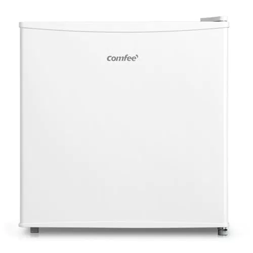 Comfee' RCD50WH2 Mini Réfrigérateur/Glacière 43L avec Compartiment Congélateur/Petit Réfrigérateur pour Chambre et Bureau/Refroidissement Rapide dans le Refroidisseur/Contrôle de Température/Blanc