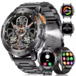 DREMAC Montre Connectée Homme 1,43 AMOLED avec Appels Bluetooth et Moniteur de Sommeil