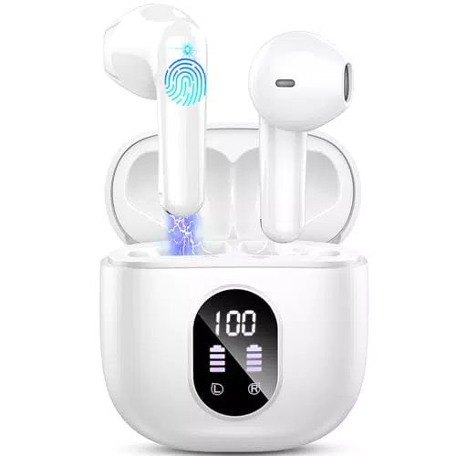 Ecouteurs Bluetooth sans Fil, Écouteurs Bluetooth5.4 avec HiFi Stéréo Basses Casque
