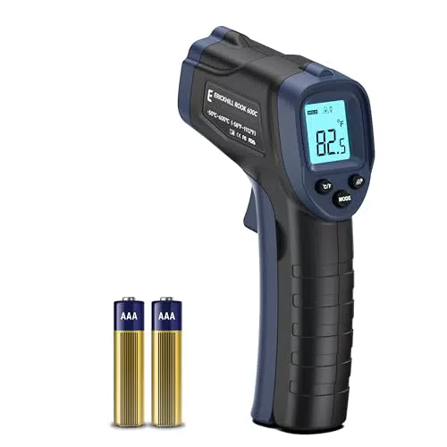 ERICKHILL Thermomètre infrarouge laser -50 à 600 ℃ pour véhicules et cuisine