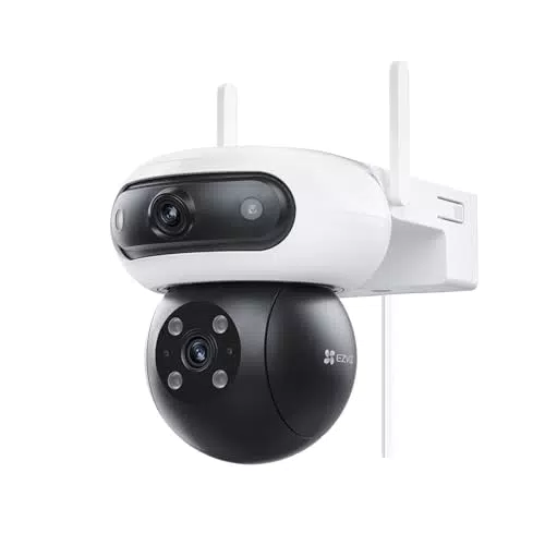 EZVIZ Caméra de Surveillance WiFi Extérieure C90 Dual à Double Objectif 360°