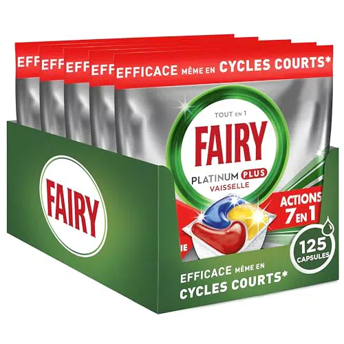 Pastilles Lave-Vaisselle Fairy Platinum Plus Tout-en-1 Citron