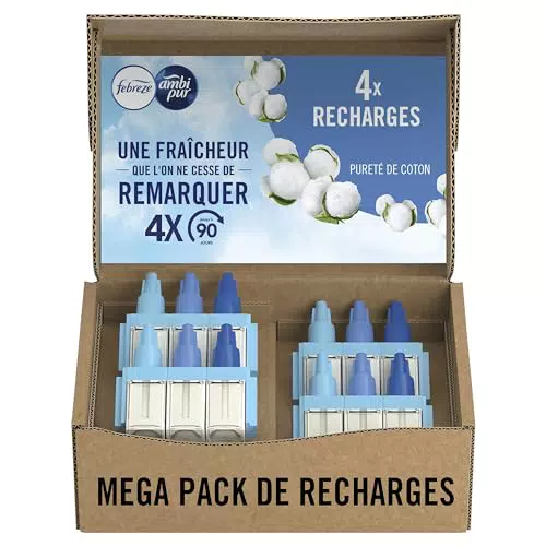 Febreze 3Volution Recharge, Diffuseur de Parfum Électrique pour Éliminer les Odeurs