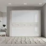 Forte RONDINO Armoire à Portes Battantes avec Étagères et Tringle, 250 cm