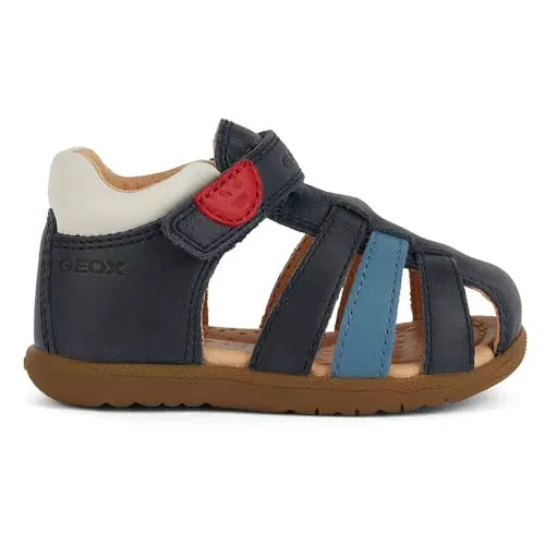 Sandales Geox Bébé Garçon Macchia Boy - Bleu Marine et Jaune