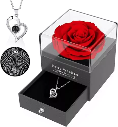 MONODEAL Rose Éternelle - Cadeau Fête des Mères et Anniversaire pour Femme