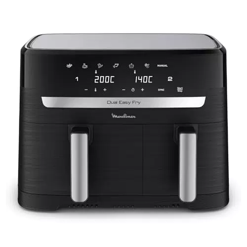 Moulinex air fryer deux compartiments + livre de 20 recettes