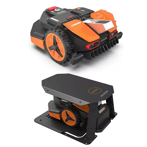 Worx LANDROID Vision Robot Tondeuse sans Fil avec Garage de Protection et Caméra 4K