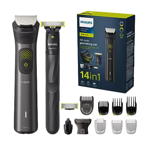 Philips Series 9000 MG9530/15 - Tondeuse 13-en-un avec OneBlade et 27 hauteurs