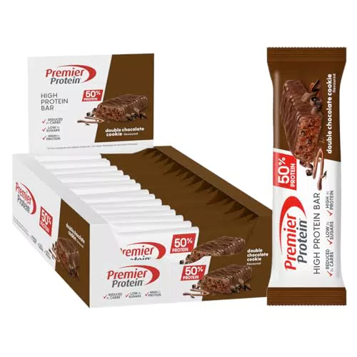 Premier Protein Barre Haute Teneur en Protéines Chocolat Double Sans Huile de Palme