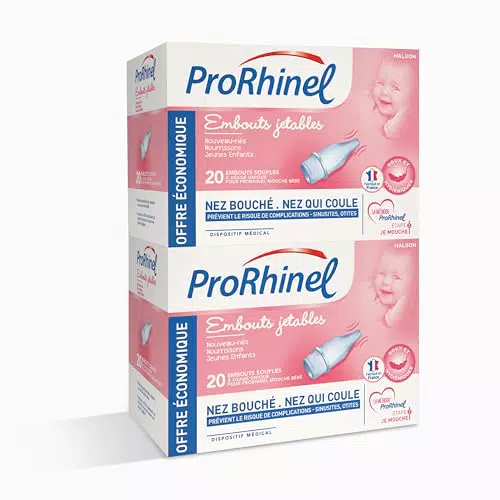 Prorhinel Embouts Jetables pour Mouche Bébé - Hygiénique et Doux, Fabriqué en France
