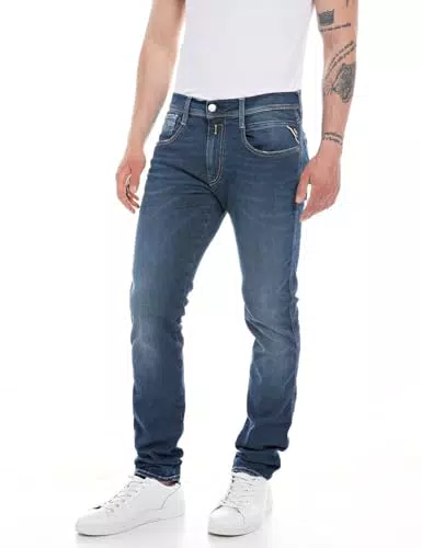 Replay Jeans Anbass Slim-Fit Hyperflex pour hommes avec stretch