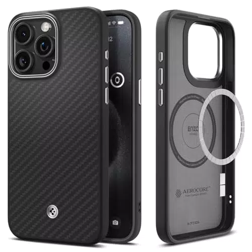 Spigen Coque Magnétique pour iPhone 15 Pro - Protection Aramid MagFit Premium