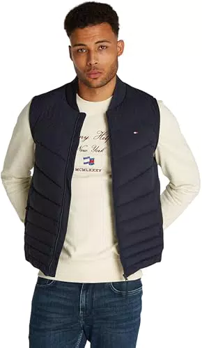 Tommy Hilfiger Mix Quilt Vest MW0MW37680 Gilet, Blue