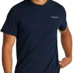 Tommy Jeans T-Shirt Manches Courtes Homme Slim Linear Chest Tee avec Col Ras-du-Cou