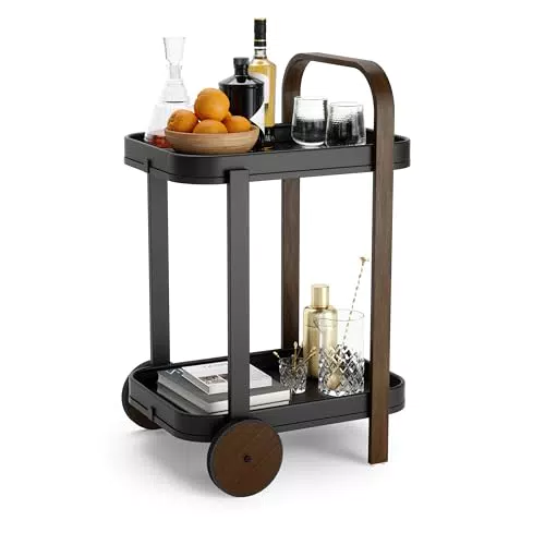 Umbra Bellwood Desserte à roulettes et Table d'appoint avec Plateaux Amovibles