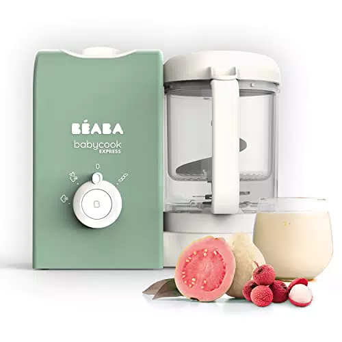 BEABA Babycook Express - Robot Bébé 4 en 1 Mixeur-Cuiseur avec Cuisson Vapeur