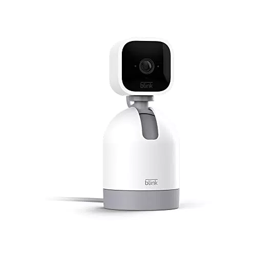 Blink Mini Caméra de surveillance rotative avec audio bidirectionnel et détection de mouvements