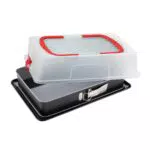 Dr. Oetker Moule à charnière rectangle avec couvercle de transport 42 x 29 cm