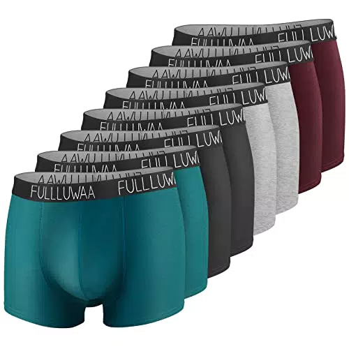 Fullluwaa Boxer Homme en Coton Doux et Confortable, Coupe Parfaite