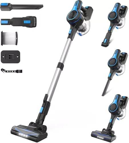 Aspirateur sans Fil Générique 20000Pa - Puissant, Autonomie 45Min, 6 en 1