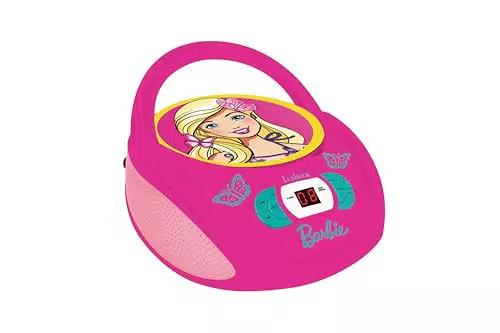 Lexibook Lecteur CD Barbie avec Entrée Line-in et Fonctionne sur Piles ou Secteur