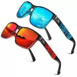LINVO Lunettes de Soleil Polarisées pour Homme et Femme - Protection UV 100%