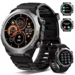 Montre Connectée Militaire pour Homme et Femme, Smartwatch Sport, Appel Bluetooth, IP68