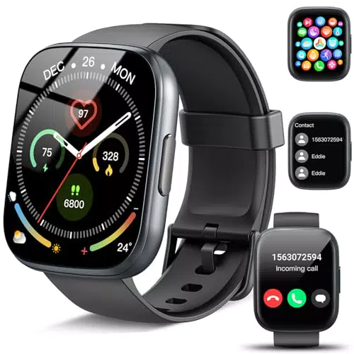 Montre Connectée Homme Femme - Smartwatch 1,95" avec Appel Bluetooth et Moniteur Sportif