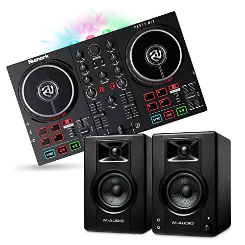 Numark Party Mix II - Platine DJ avec lumières et table de mixage M-Audio BX3