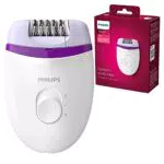 Épilateur Compact Philips Satinelle Essential avec 4 Accessoires - Modèle BRE275/00
