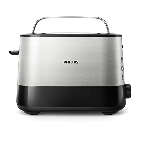 Philips Daily Collection Grille-pain 2 tranches, 8 réglages Access. réchauffe-viennoiseries intégré