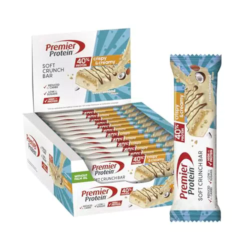 Premier Protein Barres Soft Crunch 40% Protéines - Haute Teneur en Protéines