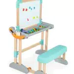 Smoby Bureau Modulo Space Transformable en Tableau Double Face Pliable et Compact