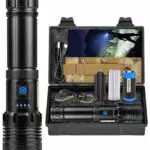 ZEUSFIRE Lampe Torche LED Rechargeable 500000 Lumens, Étanche IPX6, 7 Modes