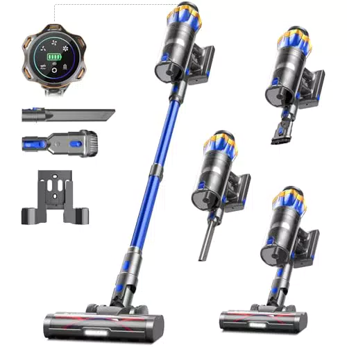 Aspirateur sans Fil 550W, Puissant, Écran Tactile OLED, Brosse Anti-Enmêlement